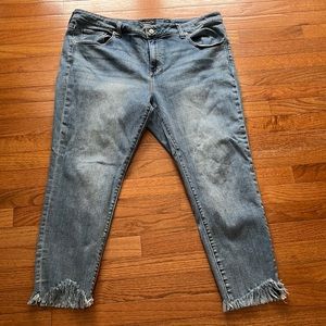 Lucky Brand Plus Ginger Skinny Frayed 20W